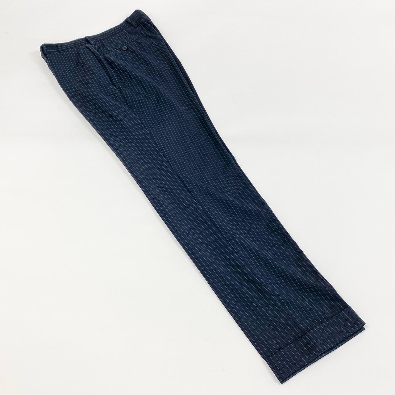 73f27 Paul Smith ポールスミス セットアップスーツ ストライプ ウール super 120's イタリア製 メンズ 男性用 FN-GS-23359 L ダークネイビー