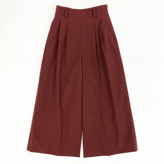 66g24《美品》 FOXEY フォクシー ブティック Pants Olivier ワイドパンツ ワイドスラックス イージーパンツ 41156 サイズ38 ワインレッド レディース 女性用_