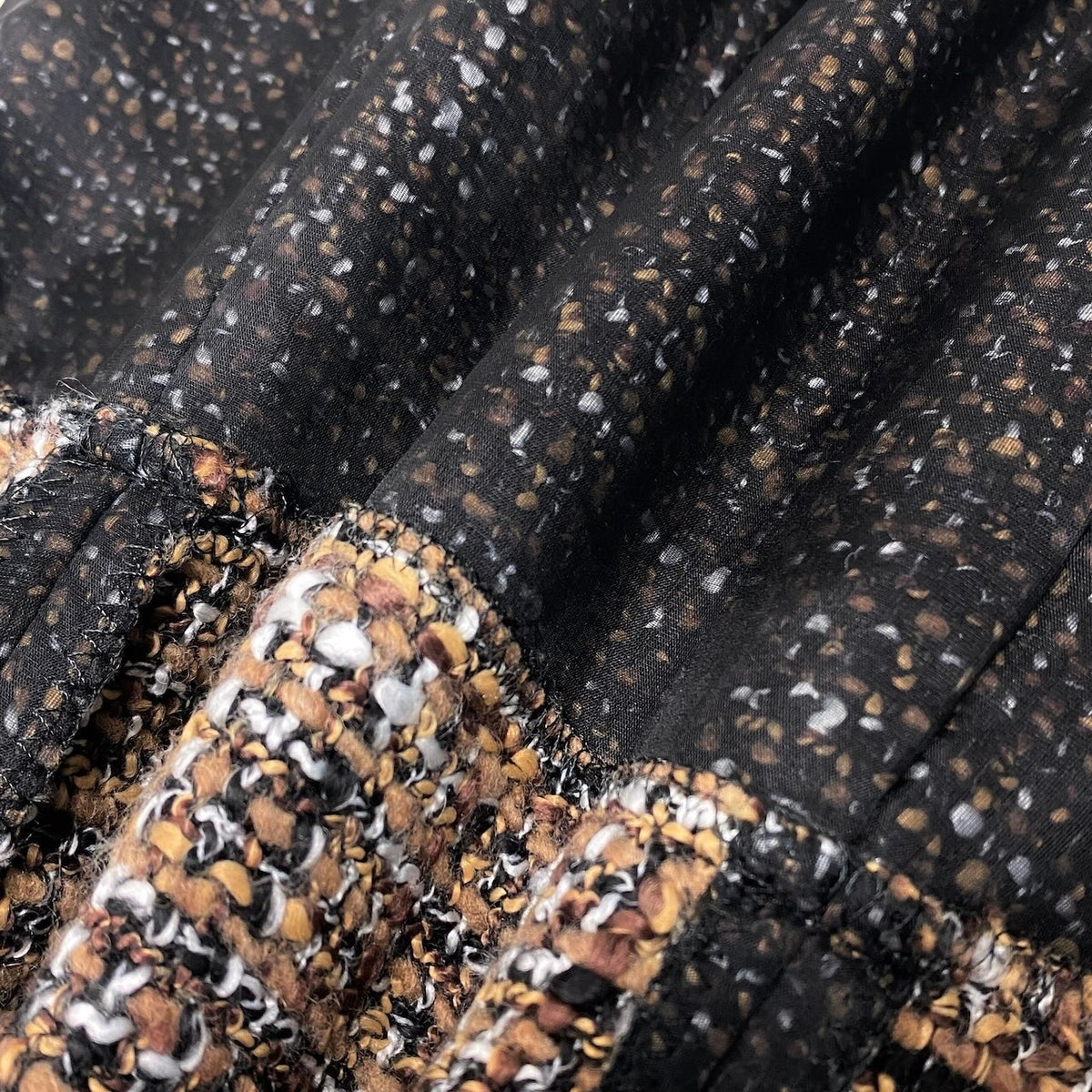 37i26 【美品】D＆G DOLCE&GABBANA ドルチェアンドガッパーナ ツイードノースリーブワンピース ドレス メッシュ 異素材切替  38サイズ ブラウン系 レディース 女性用u02t