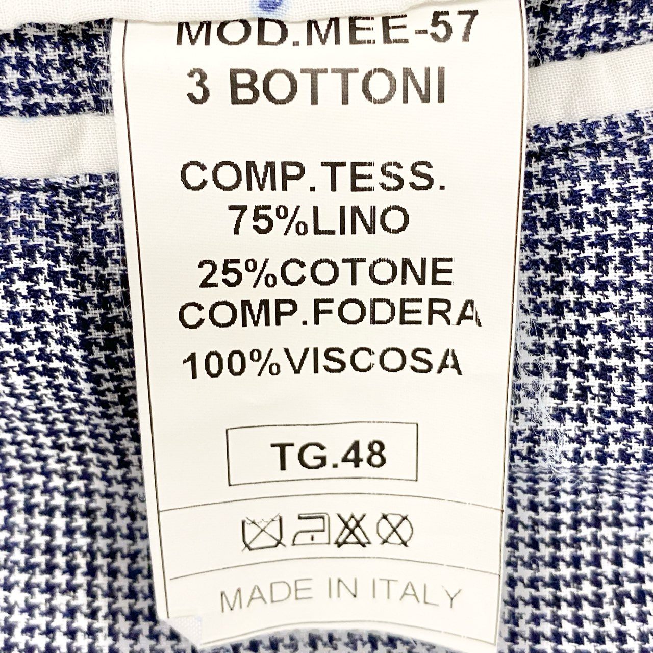 59k1 FINAMORE NAPOLI フィナモレ ナポリ イタリア製 テーラードジャケット ブレザー アンコンジャケット 48 ブルー メンズo07t