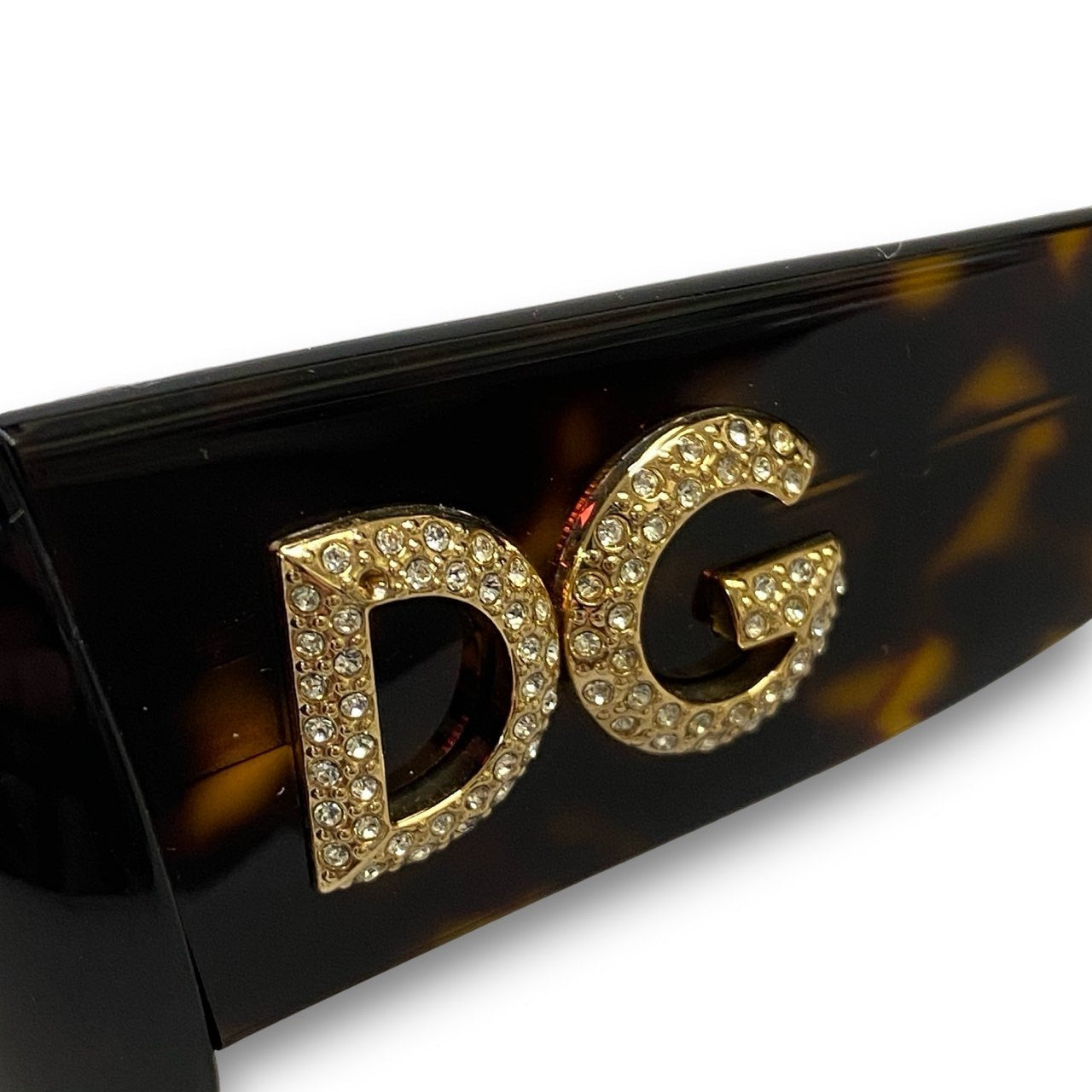 a6 【美品】DOLCE&GABBANA ドルチェアンドガッパーナ サングラス アイウェア DGロゴ ラインストーン イタリア製 DG4033-B-A 502/13 61□15 130 3N ブラウン系 レディースk02i