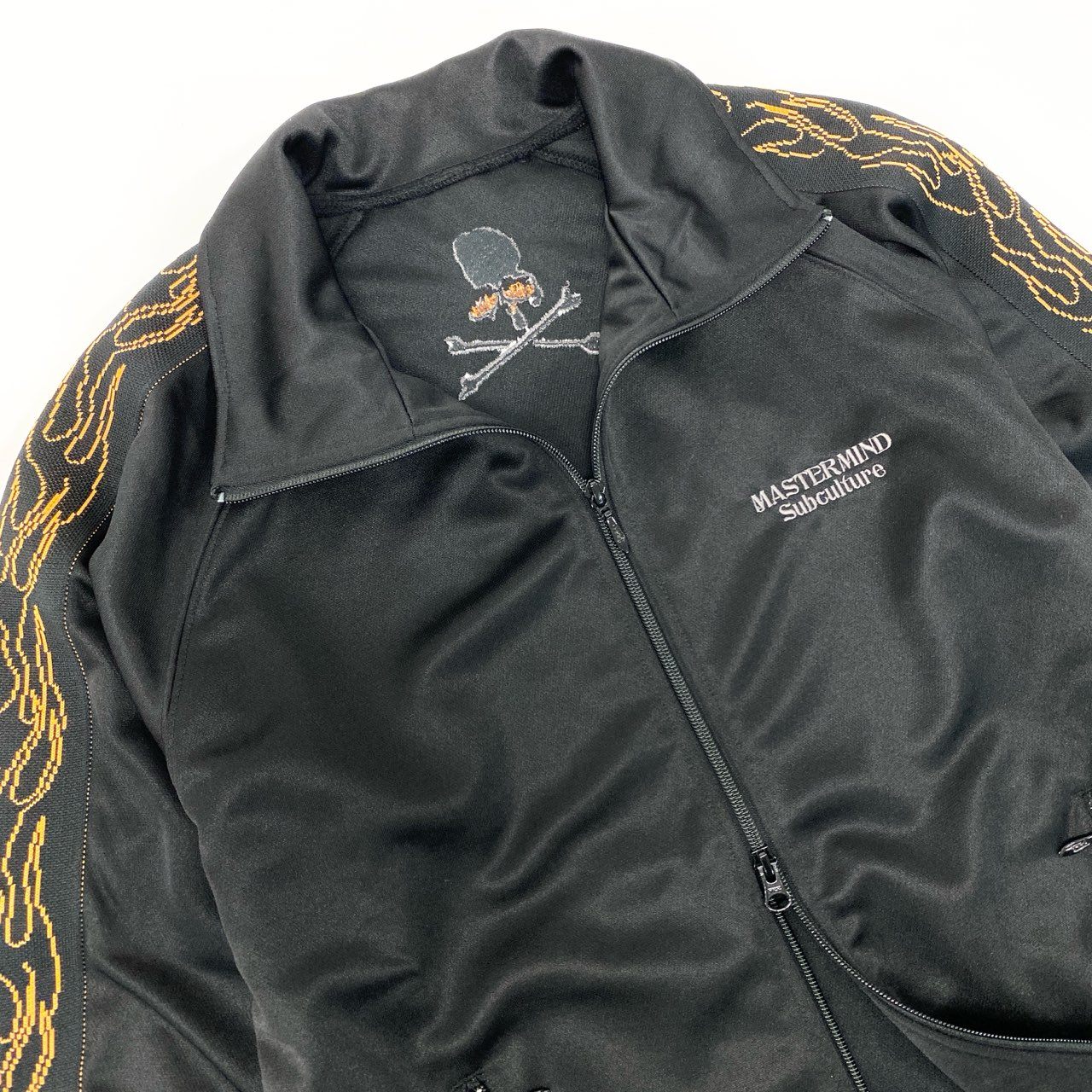 66k11 【極美品】Subculture MASTERMIND サブカルチャー マスターマインド TRACK JACKET トラックジャケット サイズ2 ブラック メンズ ジャージk02i