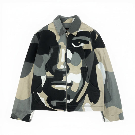 Id2 《美品》 LOUIS VUITTON ルイヴィトン Kid Super メイドトゥオーダー デニムジャケット Made To Order Denim Jacket 52 グレー LV モノグラムt18r