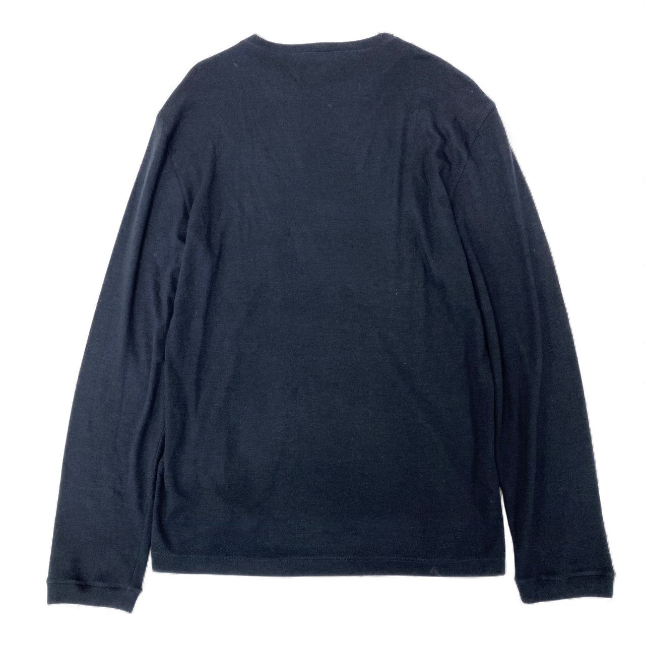 21L8 GIORGIO ARMANI ジョルジオアルマーニ 総カシミア ハイゲージ ニット セーター トップス クルーネック 52 ブラック系 カシミヤ100 メンズ 男性用u02t