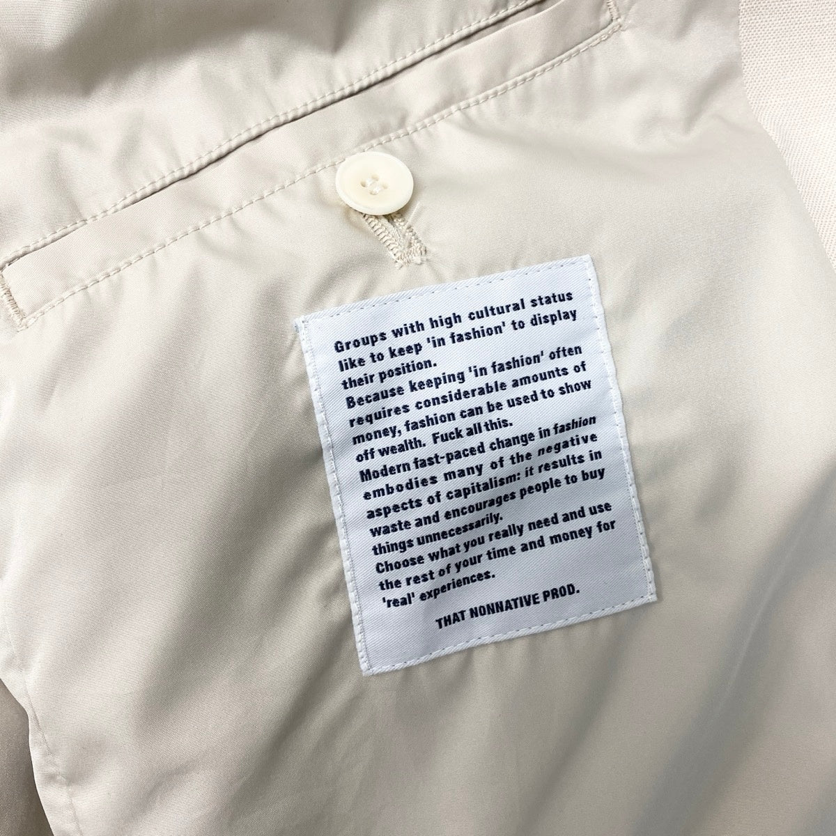 68g14 nonnative ノンネイティブ 24SS COACH JACKET P/C/L OXFORD WITH GORE-TEX WINSTOPPER コーチジャケット NN-J4413 サイズ1 アイボリー メンズu02t