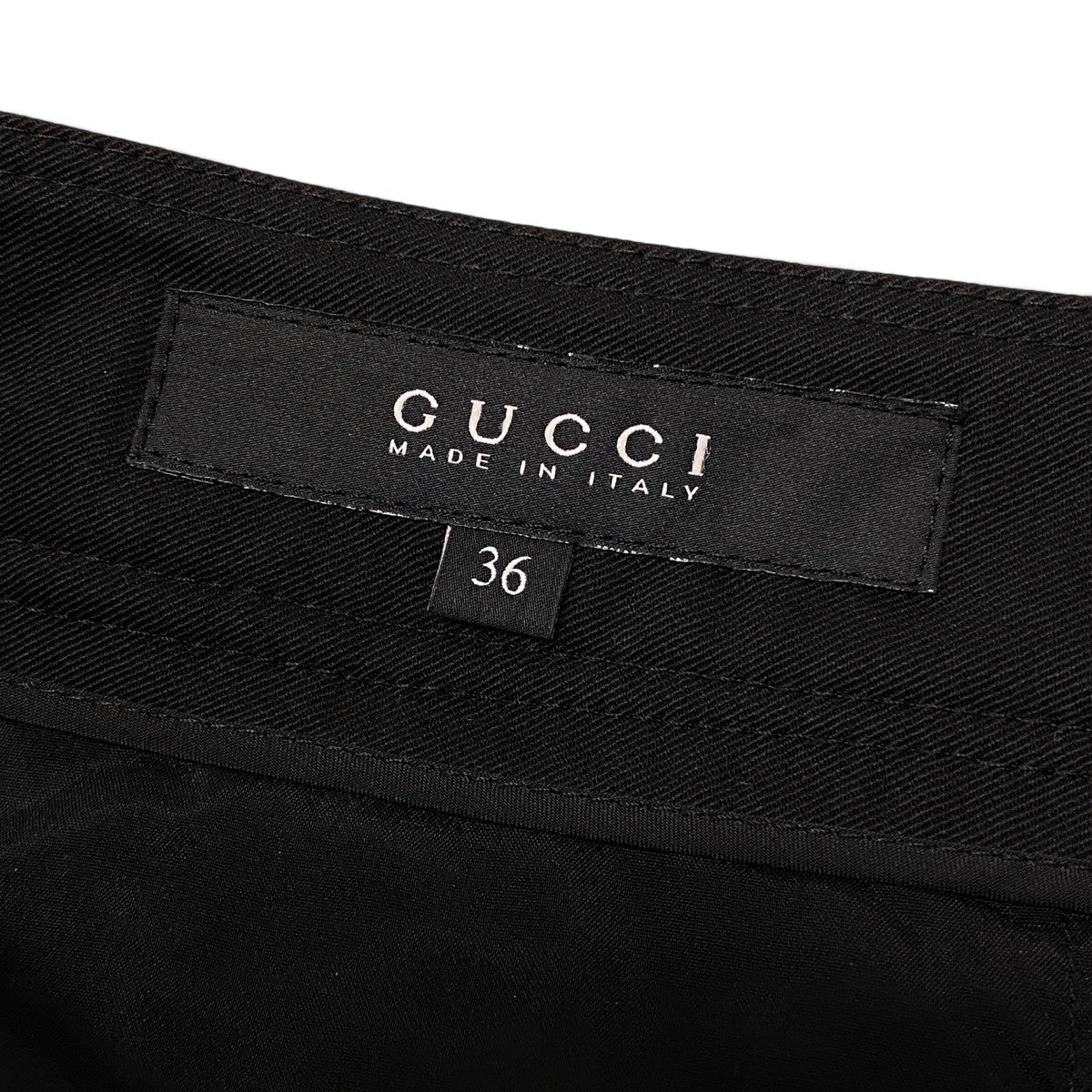 i27 【美品】GUCCI ハーフパンツ スラックス インターロッキングG 36サイズ ブラック レディース 女性用u02t