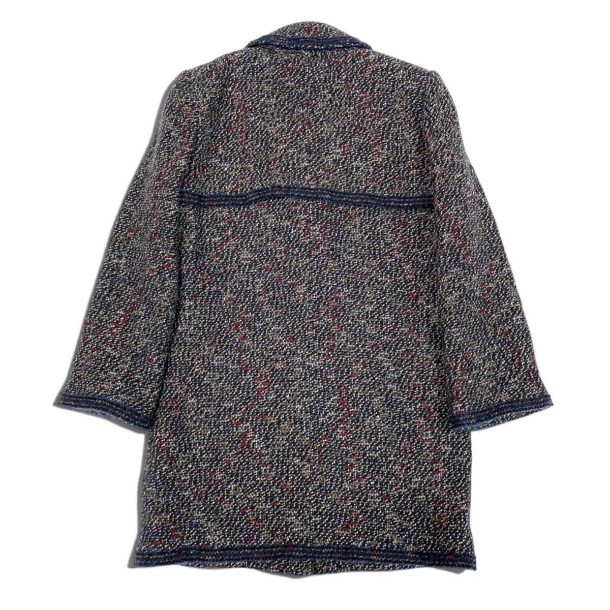 i22 CHANEL シャネル CCボタン レイヤード風 ツイードコート CC Button Layered Look Tweed Coat P44920 Size38 マルチカラーt18r