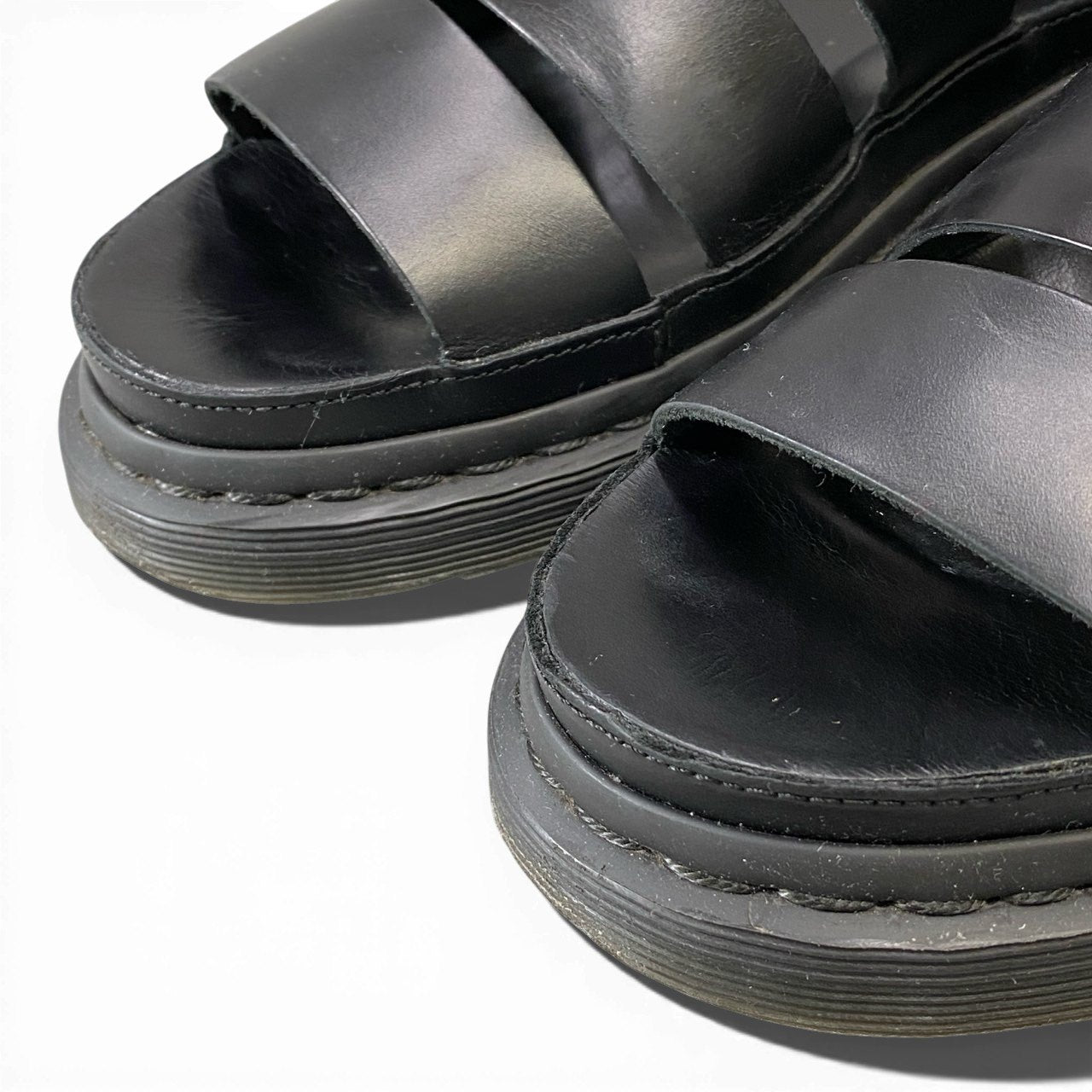 1a6《美品》 Dr.Martens ドクターマーチン CLARISSA クラリッサ レザーサンダル シューズ UK6 ブラック レディース 女性用k02i