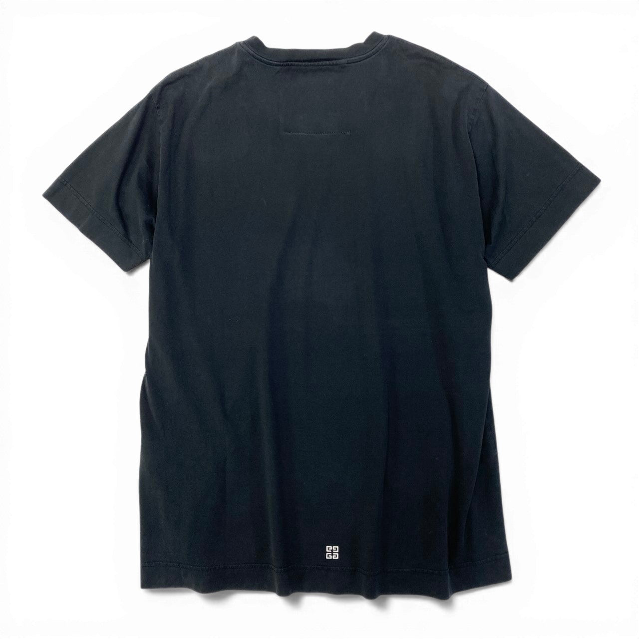 59c19 GIVENCHY ジバンシー 半袖コットンTシャツ ブランドロゴプリント トップス Sサイズ ブラック コットン100％ メンズ 男性用o07t