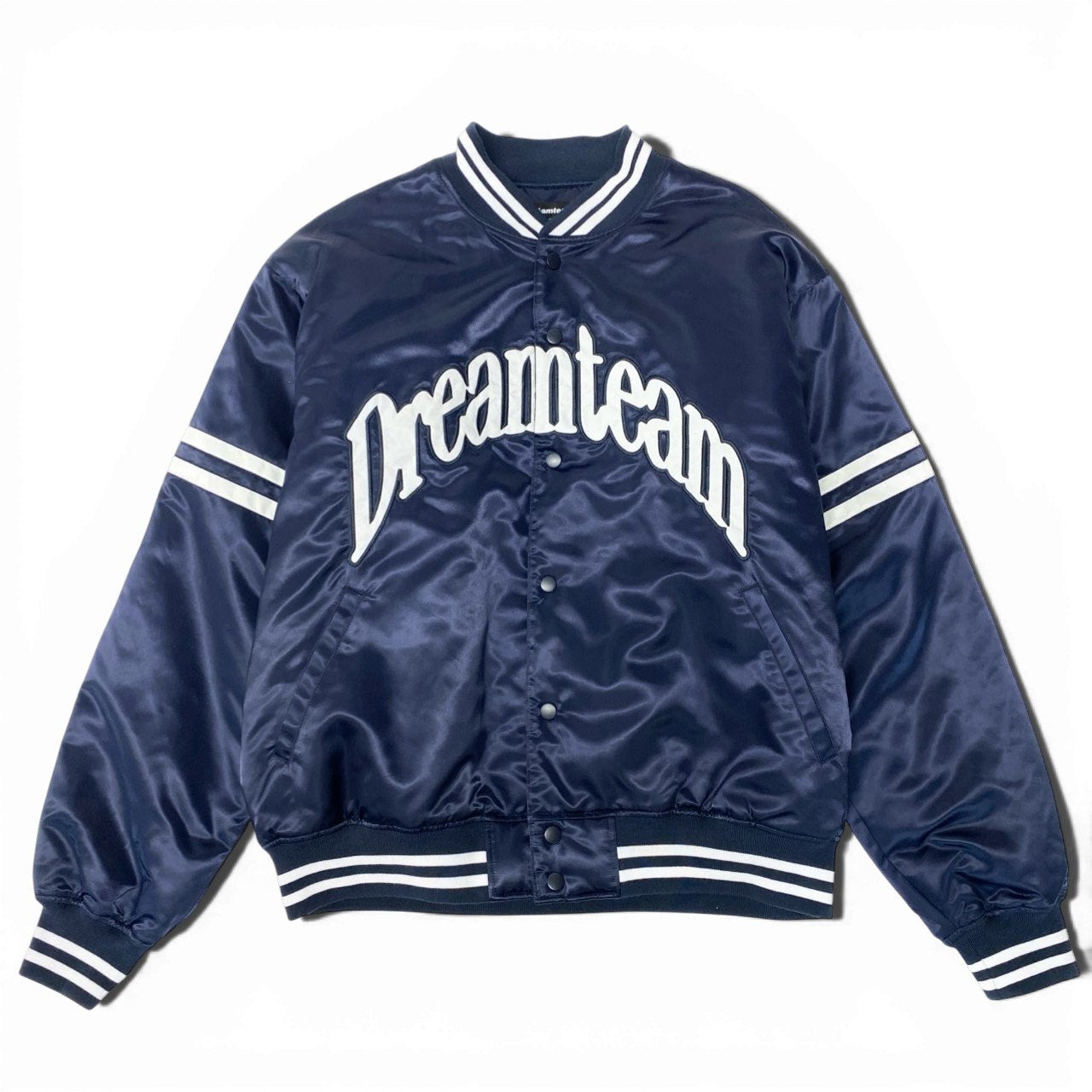 42b27 DREAMTEAM ドリームチーム スタジャン ボンバージャケット サイズL ネイビー メンズ アウター ブルゾン スタジアムジャンパーk02i