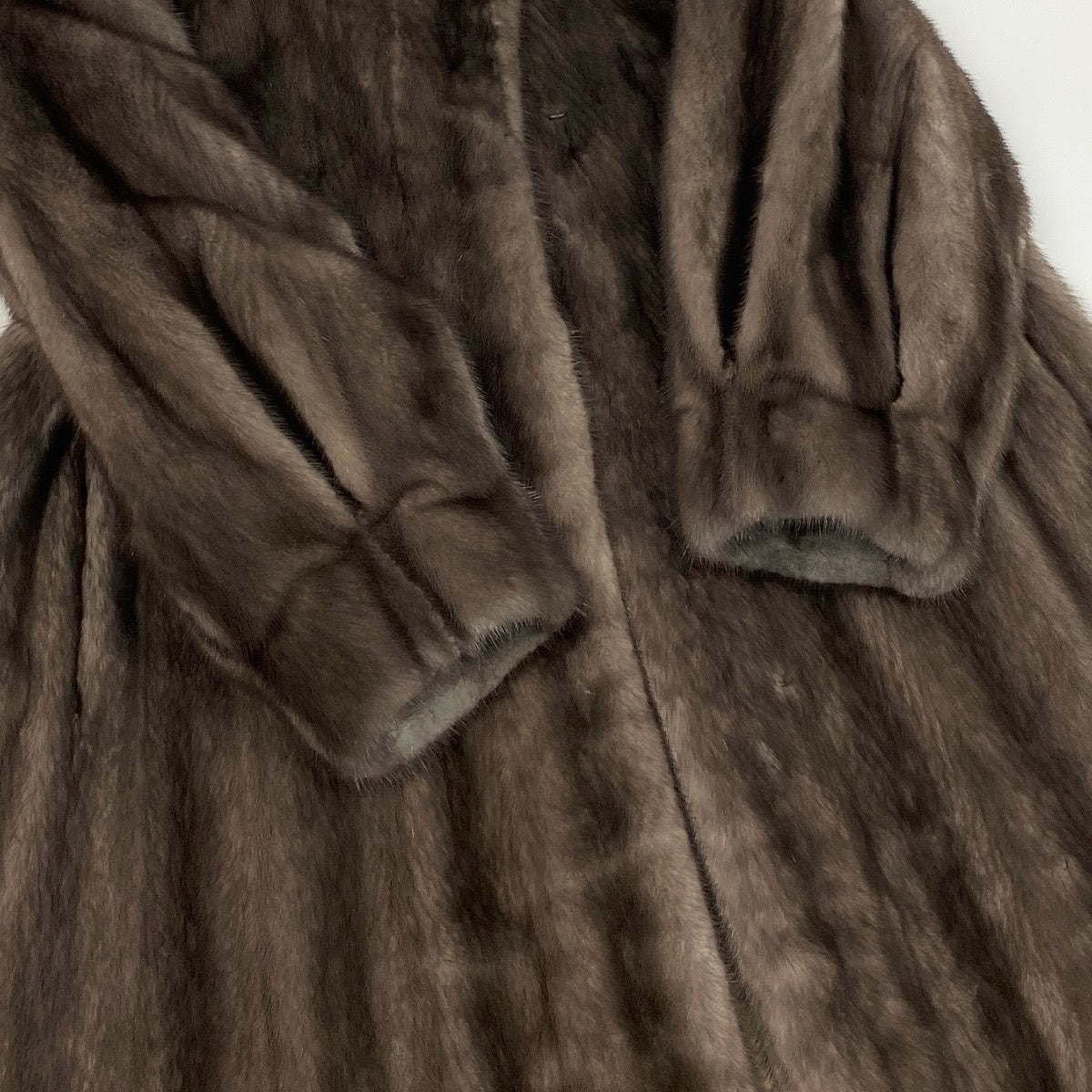 52f10 MIO AMERICAN Legend ブルーアイリス ミンク ロングコート 丈103cm サイズF グレー 最高級本毛皮 Blue Iris Mink Fur Long Coatt18r