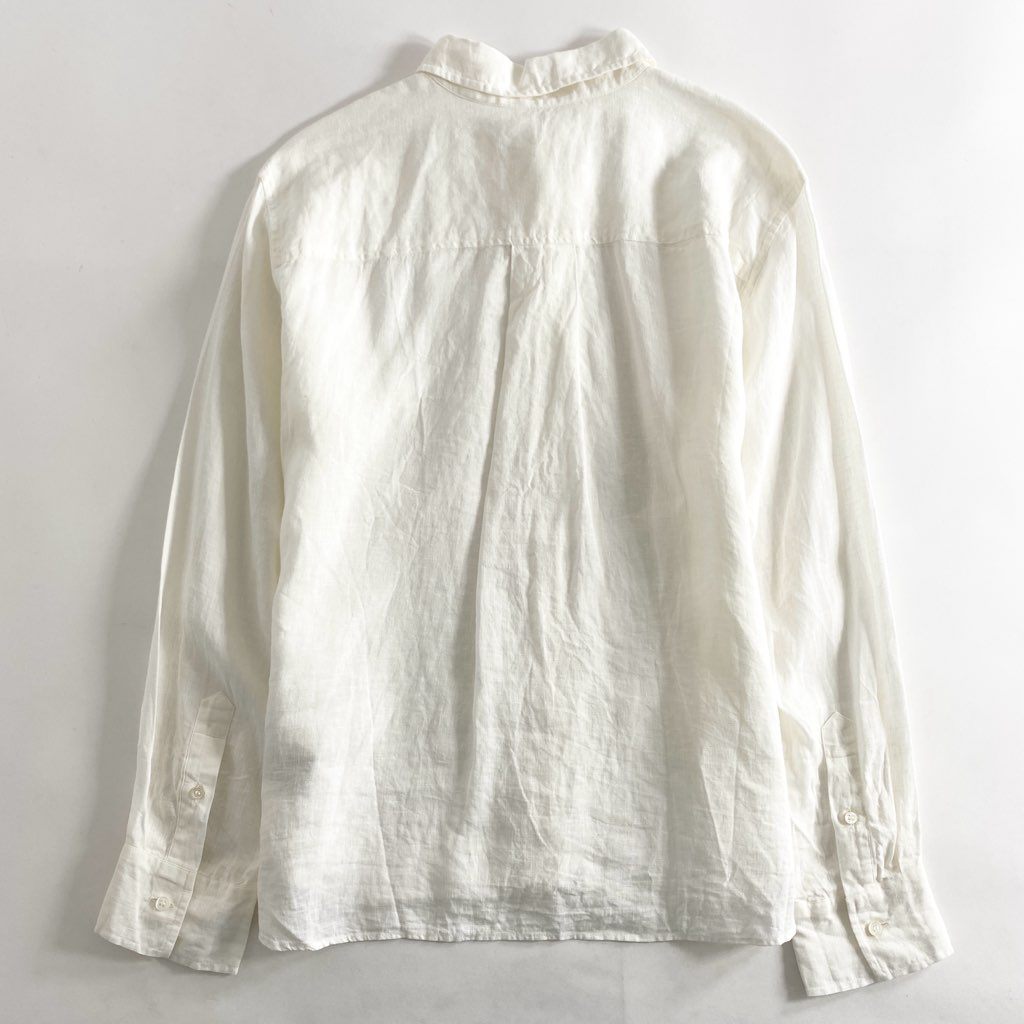 14d7 plage プラージュ ロングスリーブ リネンシャツ 21-050-922-8020-1-0 size38 ホワイト 長袖 麻 LINEN SHIRT 日本製