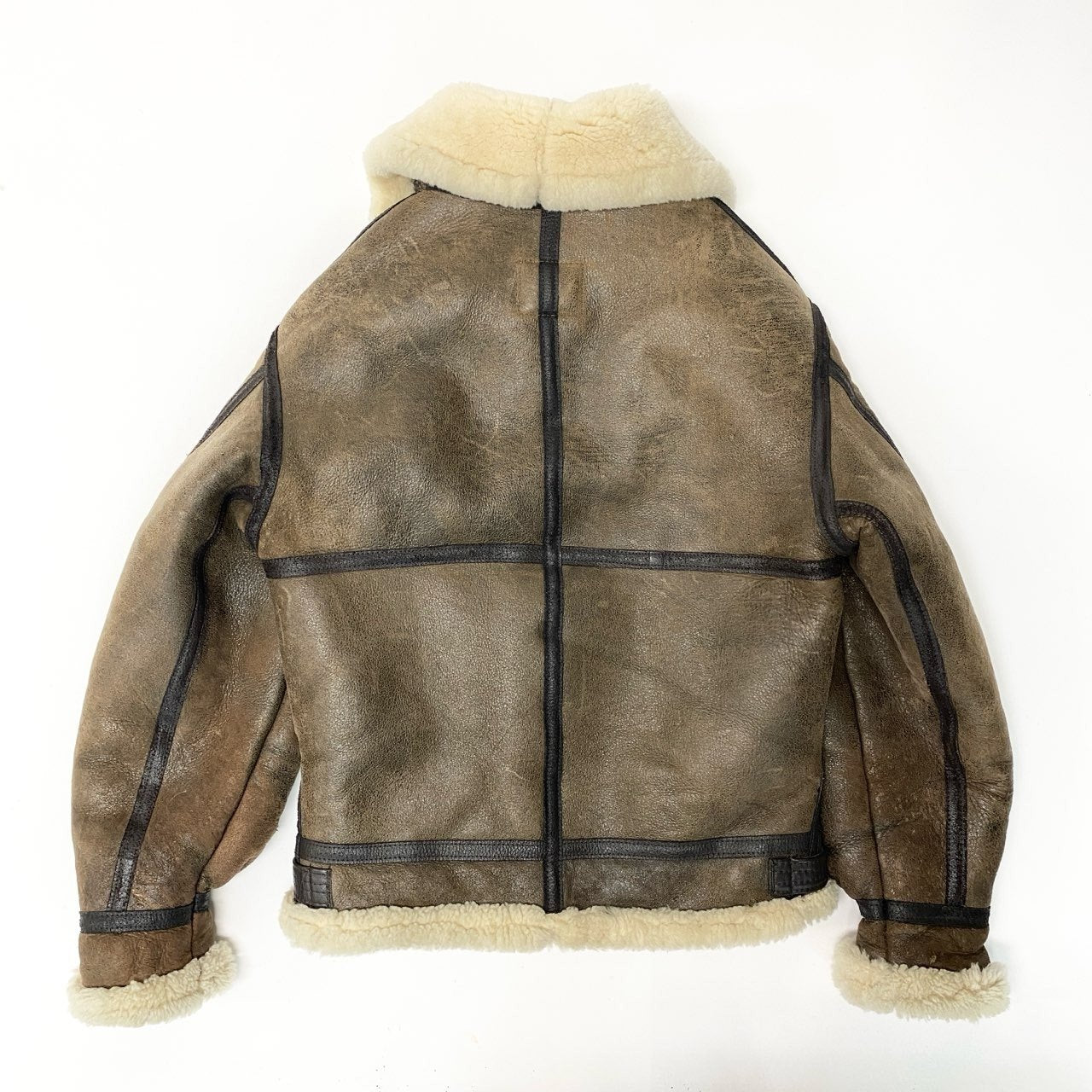 52c14 AVIREX アヴィレックス B-3 フライトジャケット ムートン 33H5595 32 ブラウン Flight Jacket アメカジt18r
