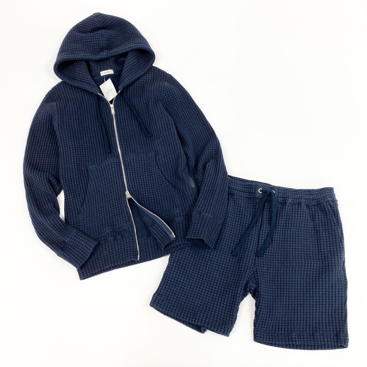 59e7 《未使用品》定価￥41.800 Sea green シーグリーン TATRAS タトラス オニワッフル セットアップ 3 ネイビー パーカー ショーツ 上下SET タグ付