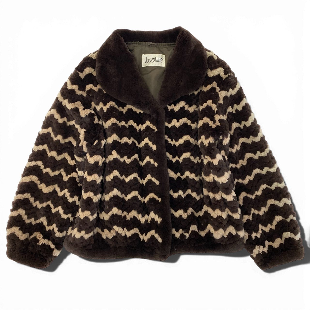 35a15 Josephine SAGA MINK サガミンク 銀サガ 希少デザイン ミンクコート 茶系 11 最高級本毛皮 Mink Fur Coatt18r