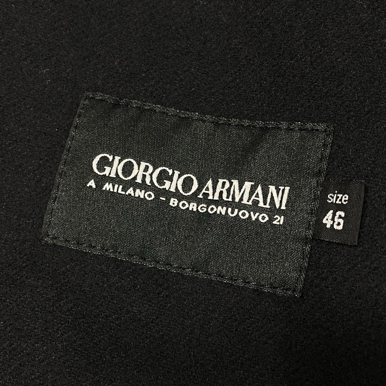 50a19 GIORGIO ARMANI ジョルジオアルマーニ レザージャケット ロングジャケット ステンカラーコート ラムレザー 羊革 本革 イタリア製 メンズ 紳士服 アウター ブラックu02t