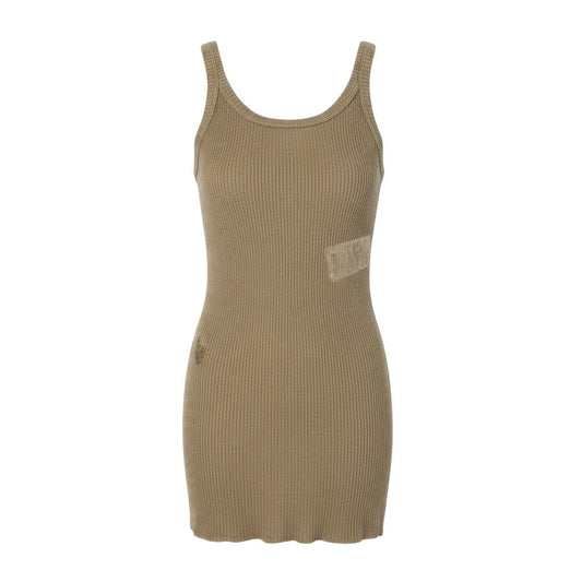 j16 Christian Dior クリスチャンディオール CD Bee刺繍 リネンメイン ニットタンクトップ CD Bee Embroidered Linen-Blend Knit Tank Top Size 40 ベージュt18r