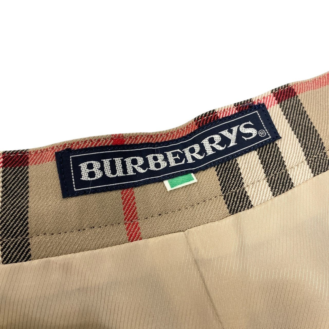 60c6 Vintage Burberrys バーバリーズ ヴィンテージ ノバチェック フレアスカート タックプリーツ 13AR ベージュ系 ウール レディースu02t