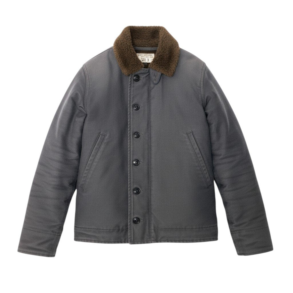 15c5 THE REAL McCOY'S 旧 ザ リアルマッコイズ N-1 デッキジャケット U.S.NAVY サイズ34 ネイビー系 メンズ アウター ミリタリージャケットk02i