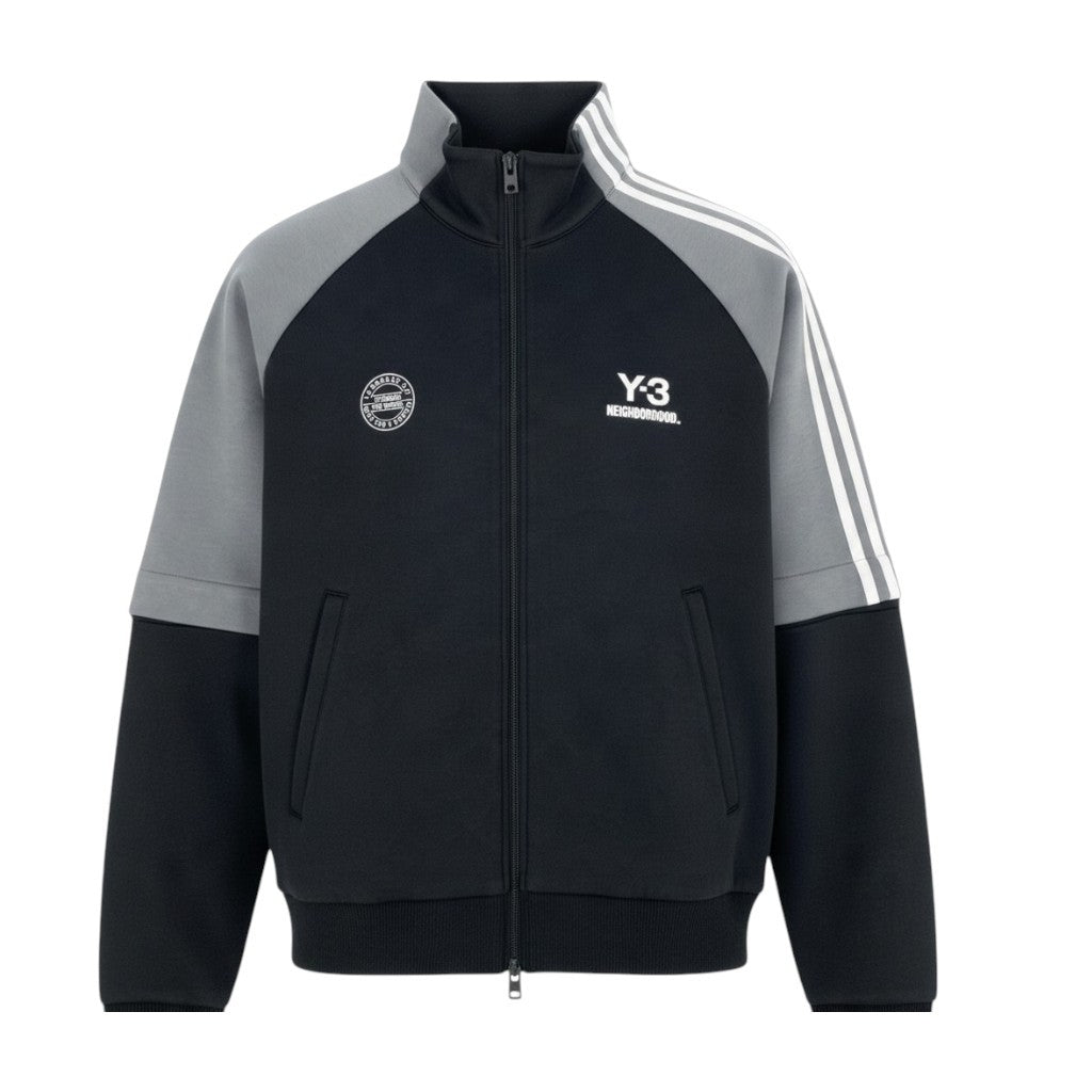 Mj15 【未使用】 Y-3 ×NEIGHBORHOOD ワイスリー ネイバーフッド ヨウジヤマモト NBHD TRACK TOP トラックジャケット ジップアップジャケット JW6993 サイズM ブラック メンズu02t