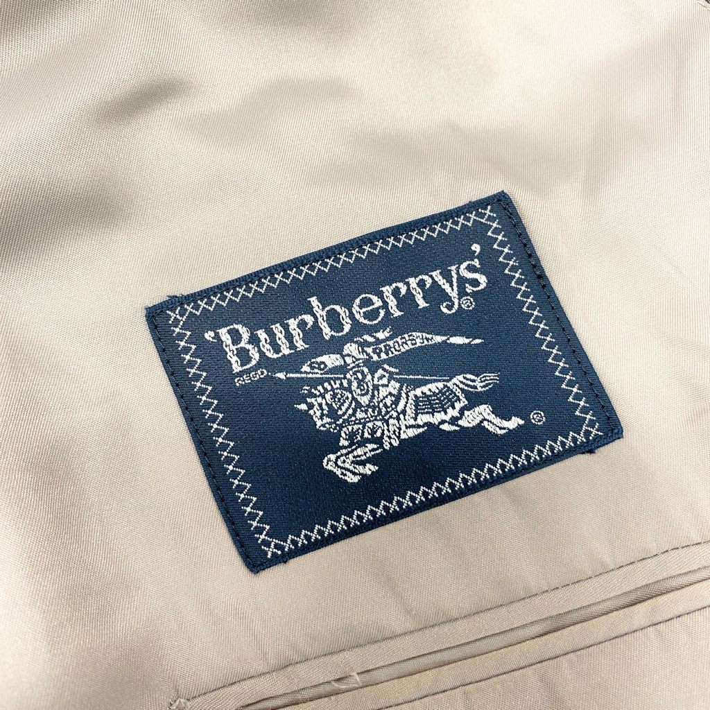 16a27 Burberrys バーバリーズ スーツセットアップ ダブルブレスト テーラードジャケット スラックスパンツ 94-84-165 AB4 ブラウン ウール100％ メンズ 男性用o07t