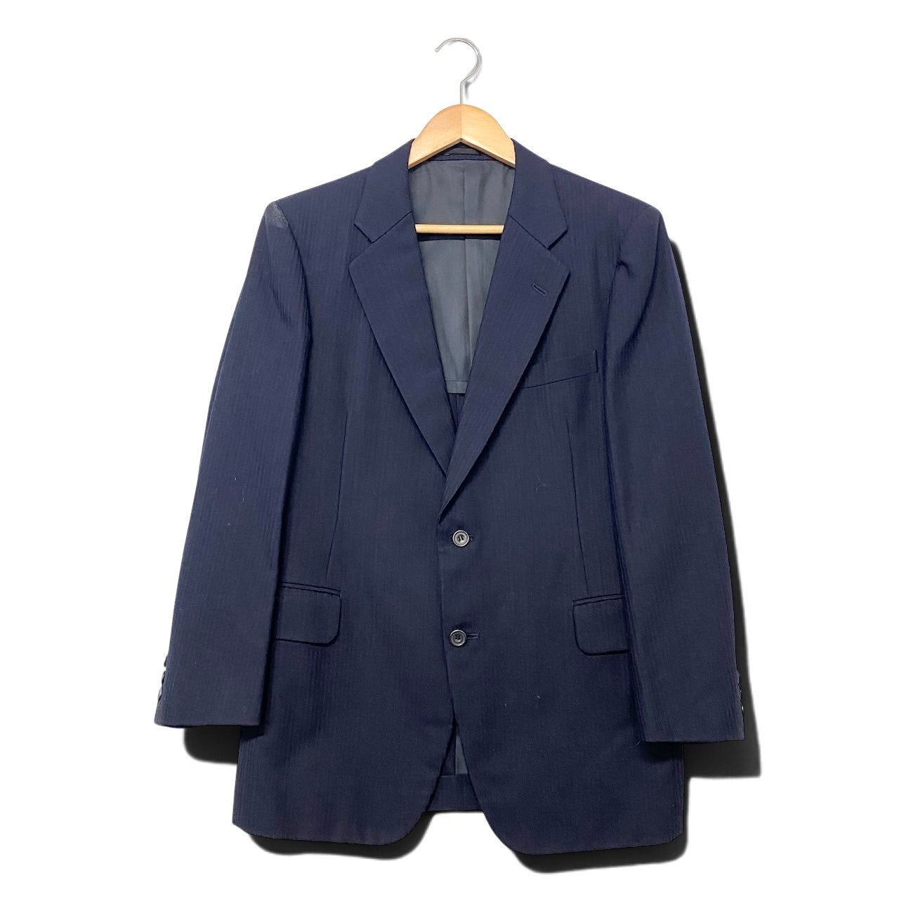 26h31 Burberrys バーバリー セットアップ シングルスーツ ストライプ柄 フォーマル サイズAB5 ネイビー メンズ 紳士服o07t
