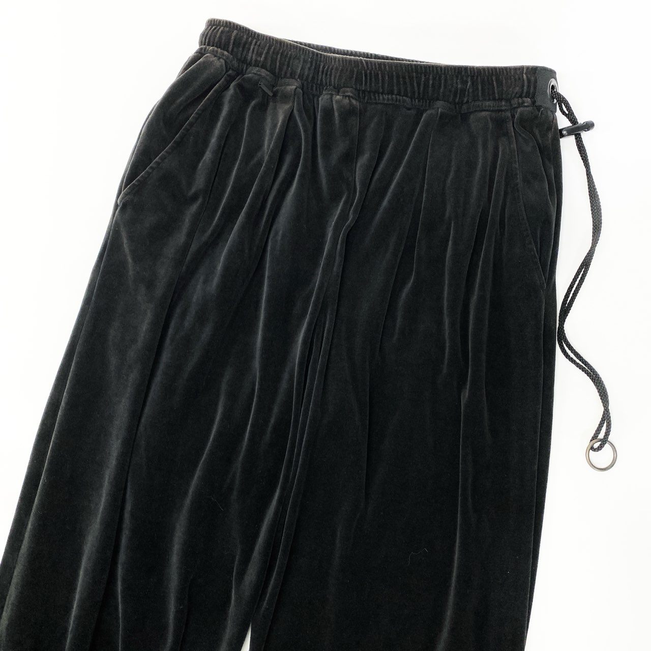 83c4【美品】barbell object バーベルオブジェクト ANCELLM ベロアセットアップ トラックジャケット トラックパンツ bo-24a-anc01 Fサイズ ブラック メンズ 男性用o07t