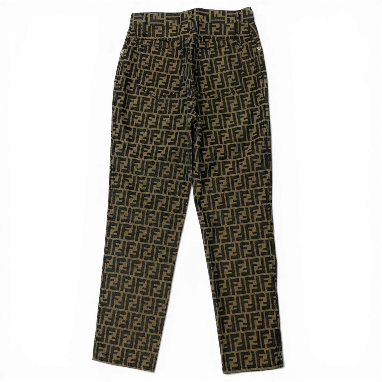 Mc30  FENDI フェンディ ズッカ柄 ロングパンツ テーパードパンツ 総柄 サイズ29 ベージュ系 メンズ 紳士服u02t