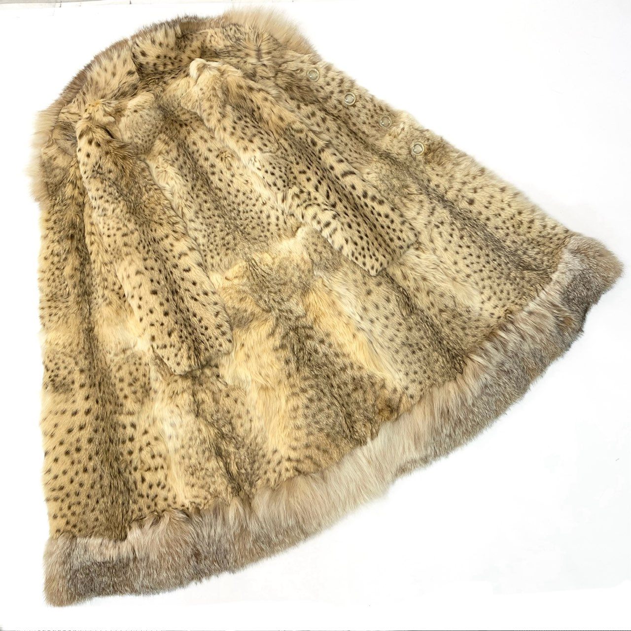 67a24 《超希少》 EMBA エンバ リンクスキャット 超ロングコート サイズF 最高級本毛皮 Lynx Cat Long Coat ボブキャット Bobcatt18r