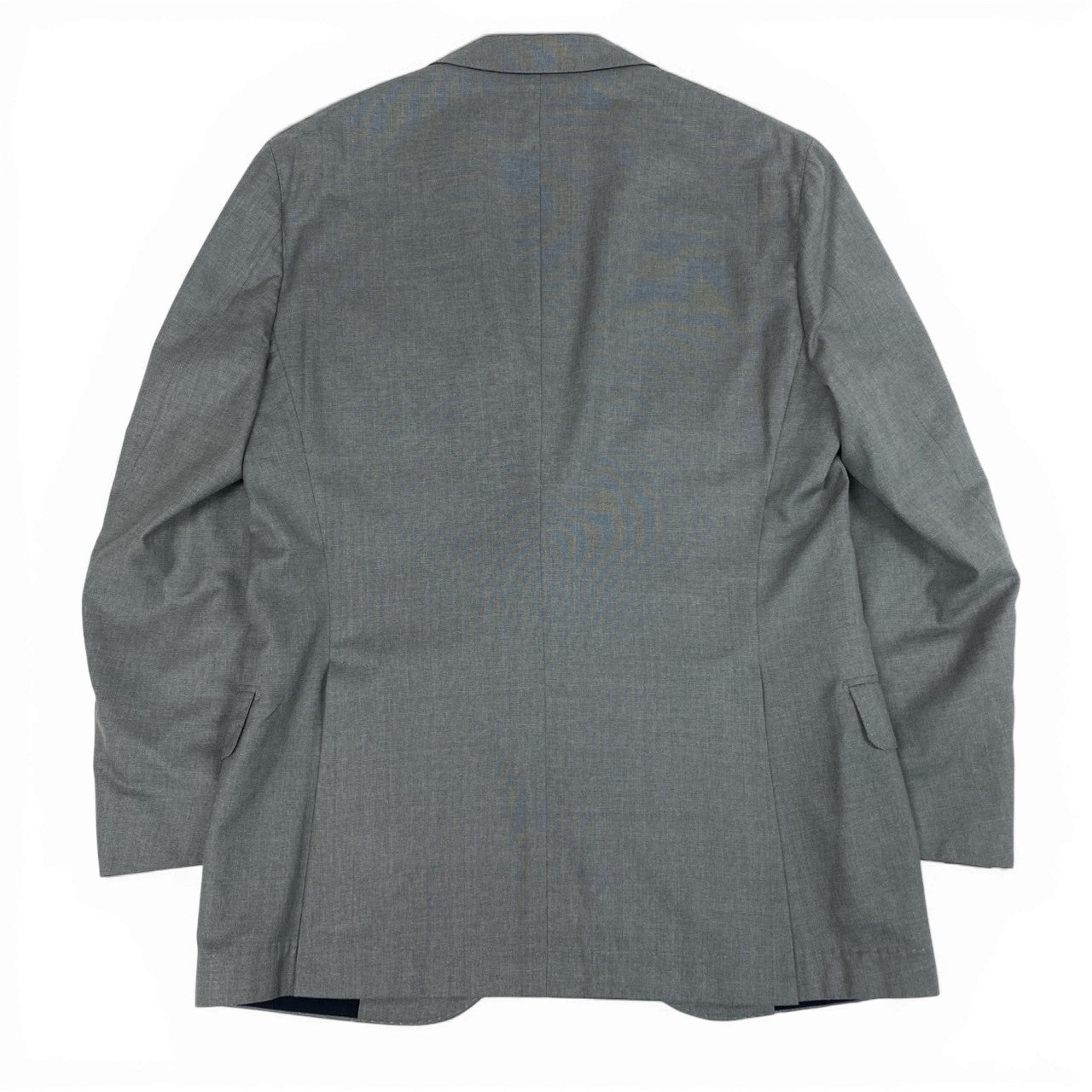 36b9《美品》 BRUNELLO CUCINELLI ブルネロクチネリ 3Bアンコンジャケット テーラードジャケット 48 グレー ウールシルク メンズk02i