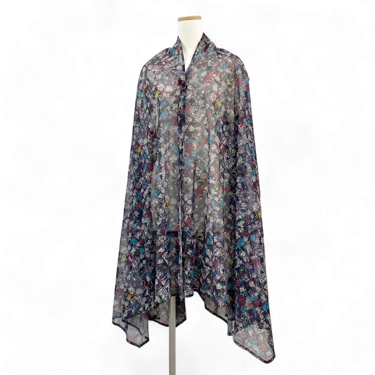 2k19《美品》 TOKUKO 1er VOL トクコプルミエヴォル ロングワンピース シャツワンピース 前開き 総柄プリント Aライン 9 マルチカラー ポリエステル レディースu02t