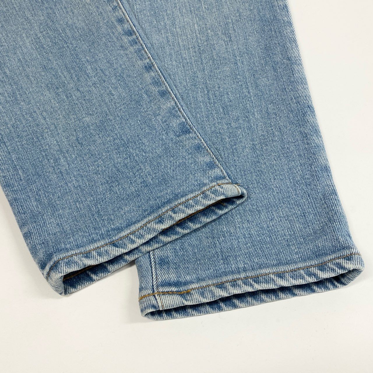 1j27《美品》RonHerman ロンハーマン スリムフィット デニムパンツ ダメージ加工 ボタンフライ 2520600093 Sサイズ ブルー メンズu02t