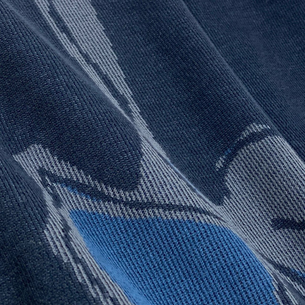 20a14 HERMES エルメス 半袖Tシャツ クルーネック カットソー 鹿の子 Dance of Horses 馬柄 イタリア製  メンズ 紳士服 サイズM ネイビー コットン100％o07t