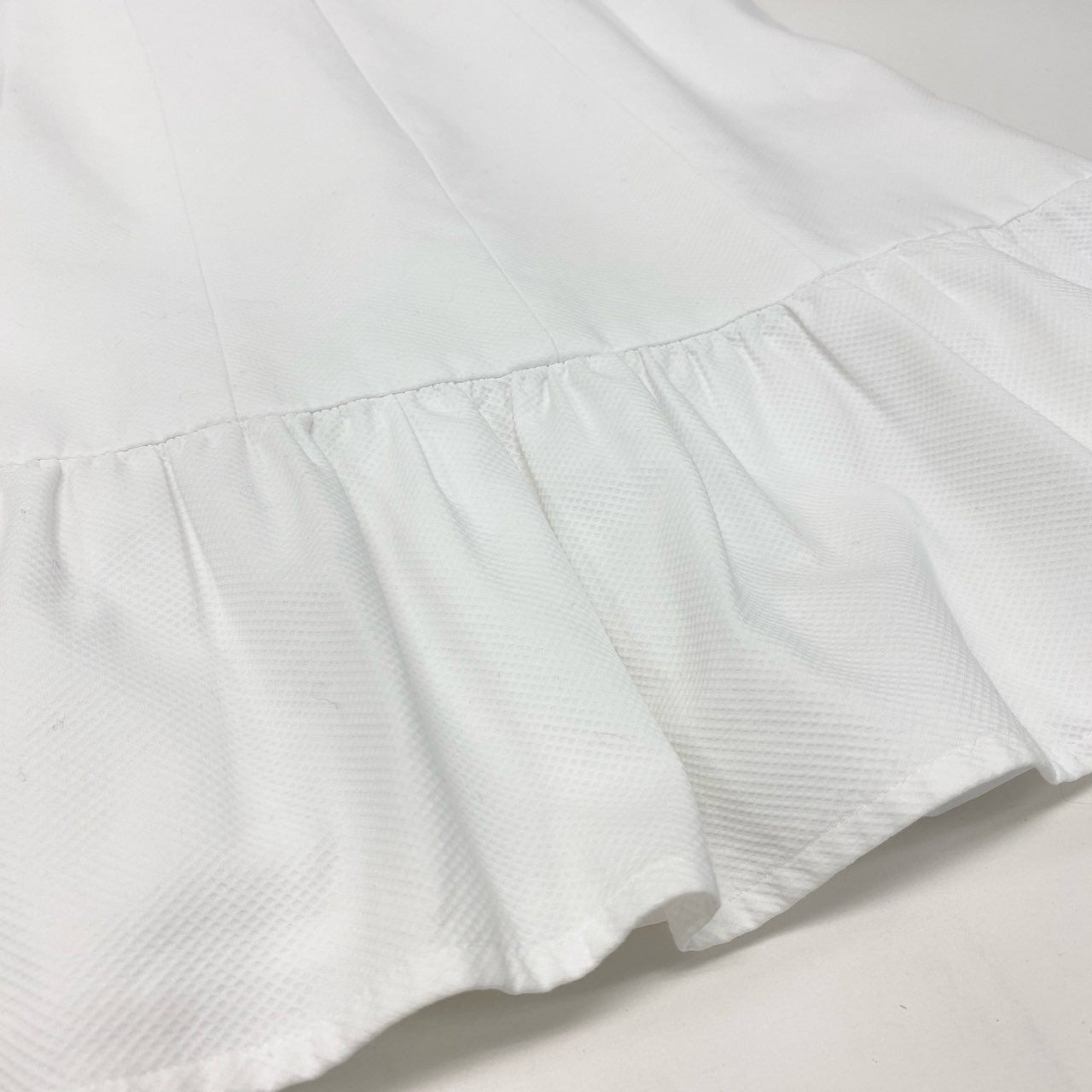 58k22 Rene ルネ 襟付き コットンピケ ノースリーブワンピース サイズ34 ホワイト レディース 女性用 トップスk02i