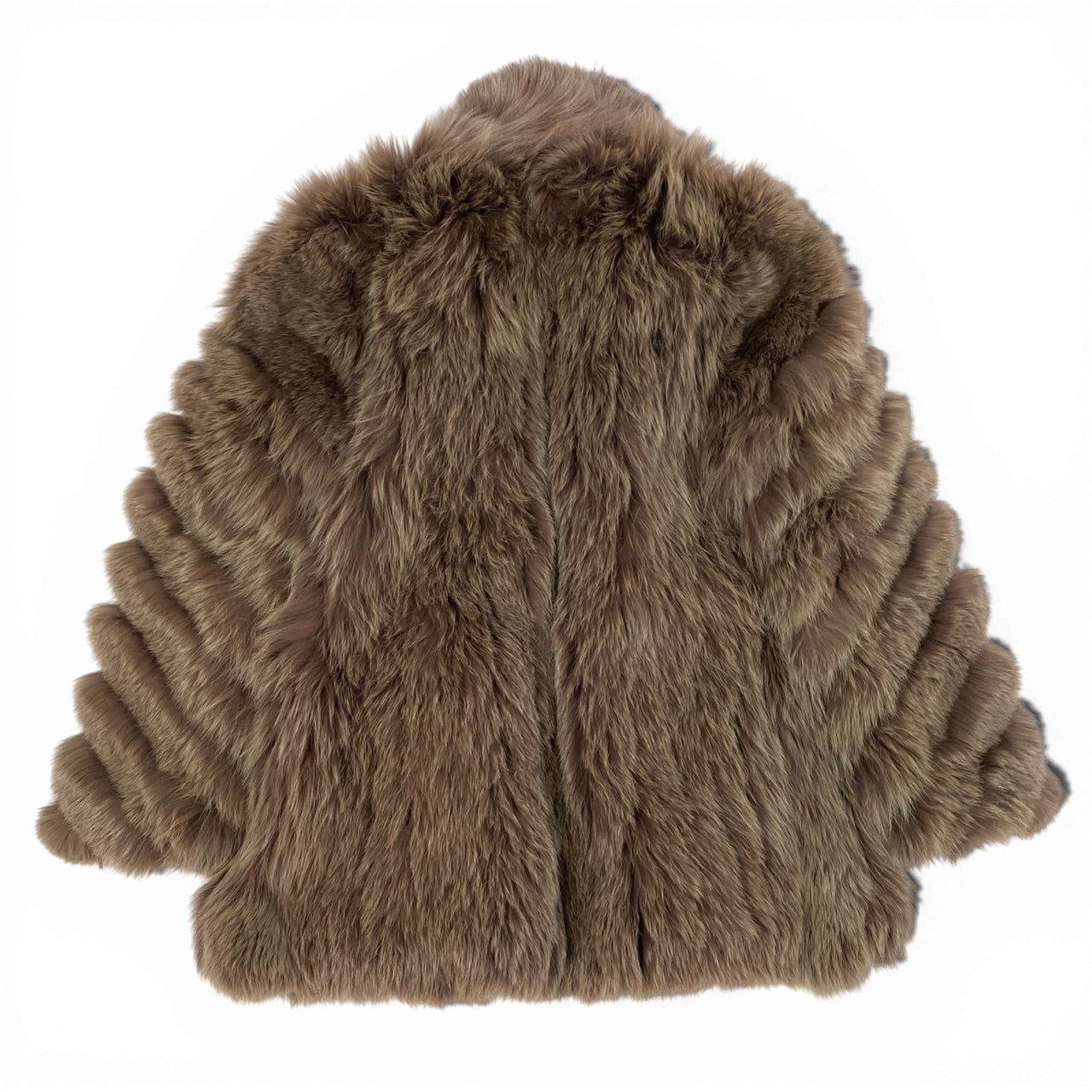 16a16 染め フォックスファーコート サイズF 茶系 本毛皮 Dyed Fox Fur Coat ポケット有t18r