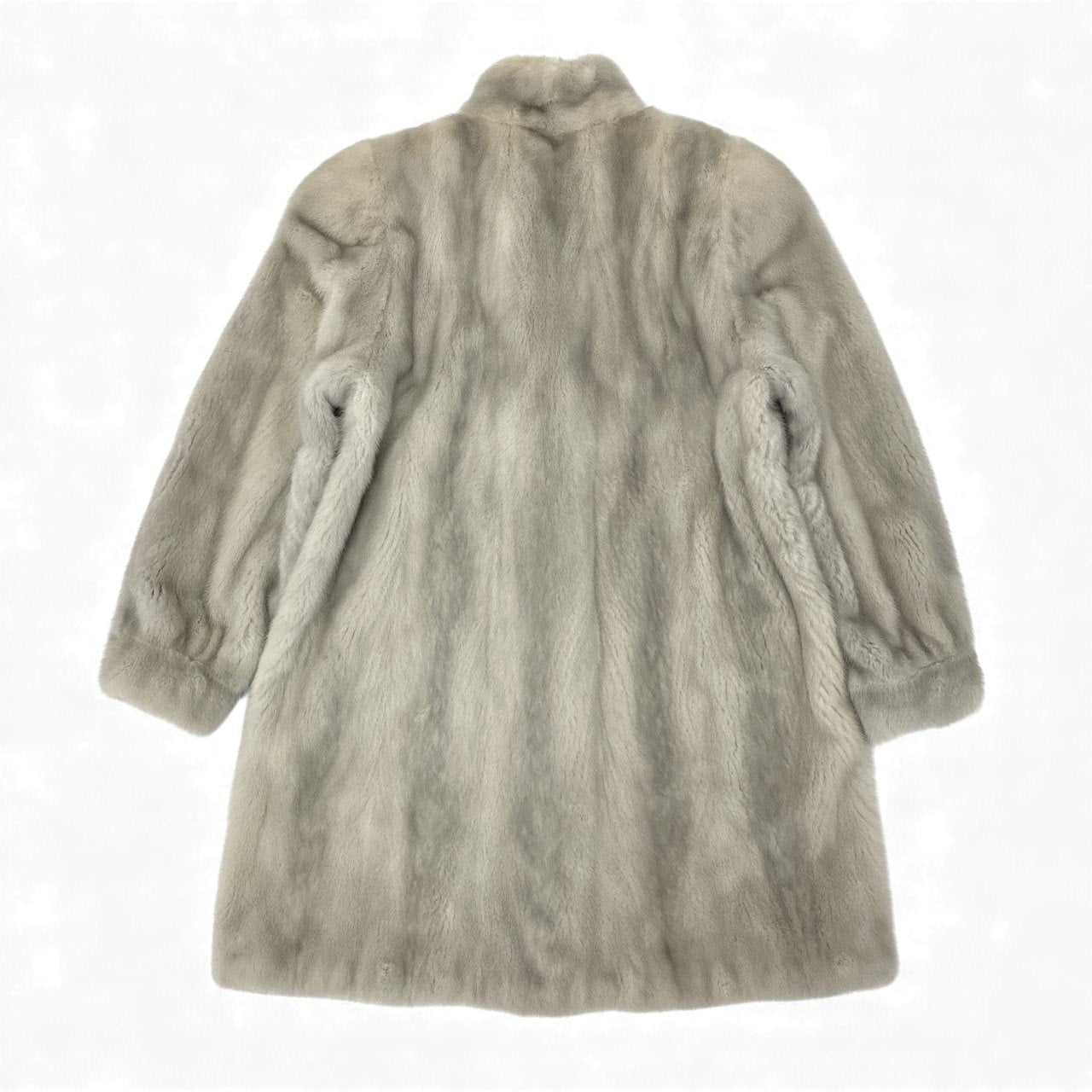 26L5 SAGA MINK サガミンク 銀サガ サファイアミンク ロングコート サイズF シルバーグレー 最高級本毛皮 MINK FUR 毛並み◎ 毛質◎t18r