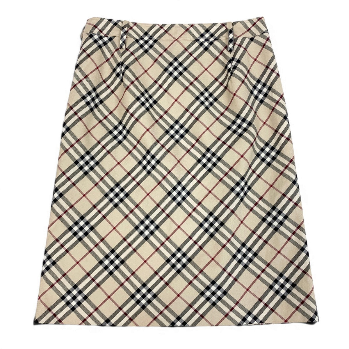 Ig19 BURBERRY LONDON BLUE LABEL バーバリーロンドン ブルーレーベル ノバチェック タイトスカート サイズ36 ベージュ コットン100％ レディースo07t