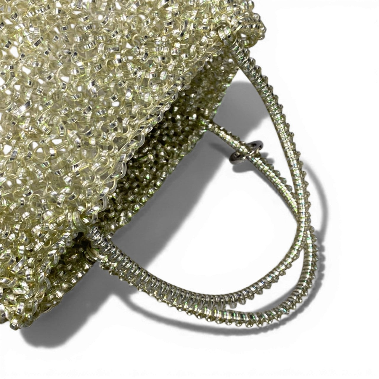 ac21 ANTEPRIMA アンテプリマ ワイヤー ハンドバッグ シルバー スクエア カバン 鞄 Wire Bag 保存袋有t18r