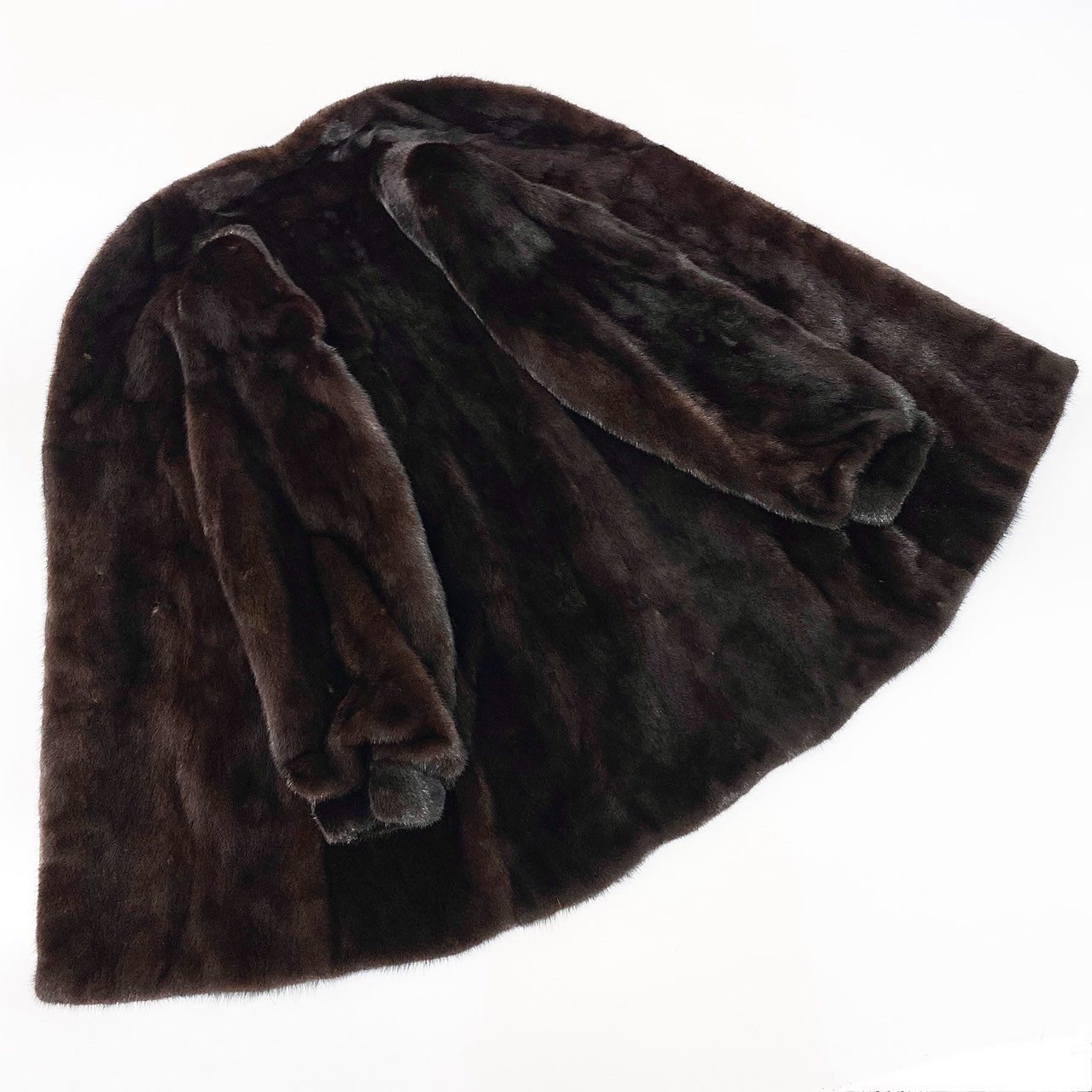 42L9 BLACKGLAMA ブラックグラマ ダークミンク ロングコート サイズF ダークブラウン 最高級本毛皮 ETERNA FURS MINKt18r