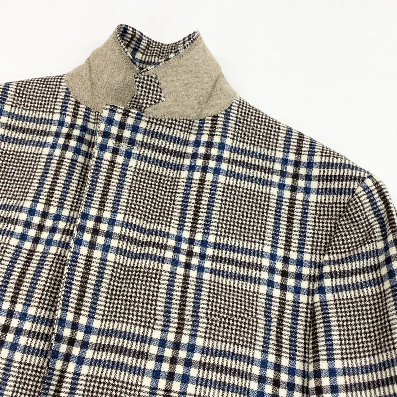 27L12 《美品》 BEAMS F ビームスエフ テーラードジャケット ウールジャケット ブレザー 95 アイボリー ブラウン ウール メンズ 男性用u02t