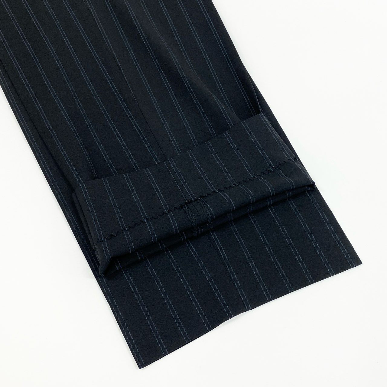 37L23 HUGO BOSS ヒューゴボス スーツセットアップ テーラードジャケット スラックス 二釦 ストライプ 54サイズ ブラック メンズ 男性用o07t