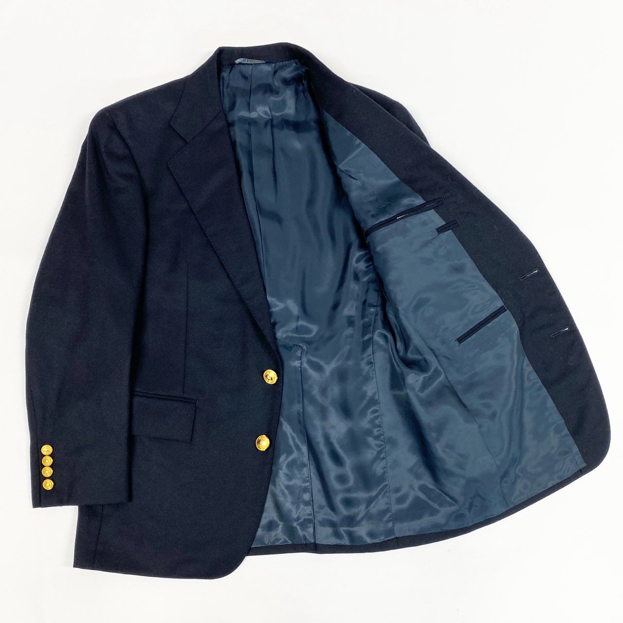 20a26 Polo by Ralph Lauren ポロバイラルフローレン テーラードジャケット シングル 2B 金ボタン メンズ 紳士服 AB5 ネイビー ウール100％u02t