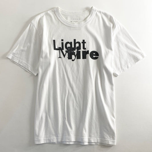 59e11 sacai サカイ 22SS Light my fire クルーネック プリント Tシャツ 半袖 22-0359S 3 ホワイト コットン 春夏