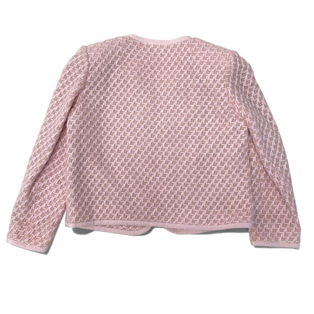 93h3 GIVENCHY ジバンシー ツイードジャケット ノーカラージャケット 日本製 10サイズ ピンク系 レディース 女性用u02t