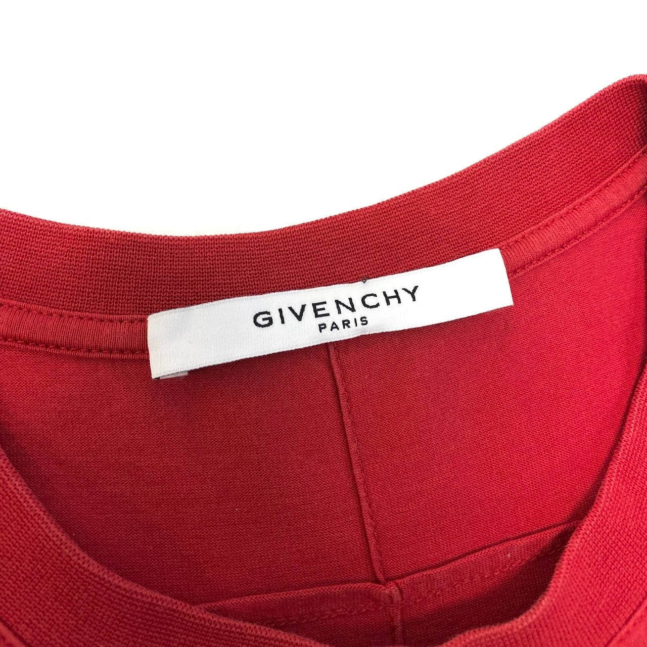 d15 《限定品》 GIVENCHY ジバンシー ラバ―スターデザイン ロゴTシャツ XS / M相当 レッド 阪急うめだ本店限定t18r