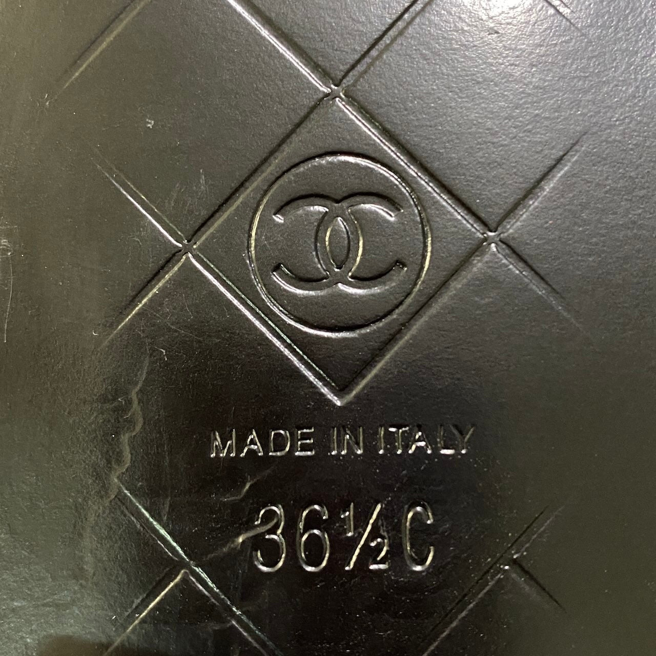 i1 【極美品】 CHANEL シャネル ターンロック ココマーク マトラッセ ローファー G36646 サイズ36 1/2 ブラック レザー レディースk02i