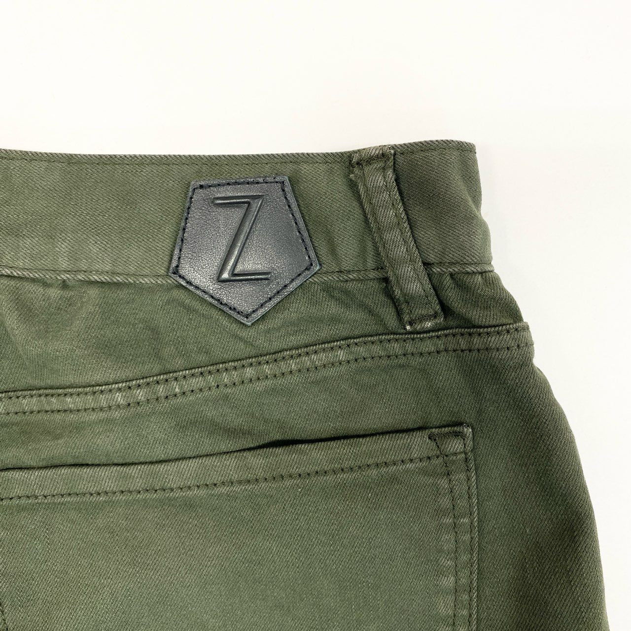 5i12 Ermenegildo Zegna エルメネジルドゼニア トラウザーズパンツ スラックスパンツ ボトムス ５ポケット 30 グリーン ストレッチ素材 メンズ Z ZEGNAu02t