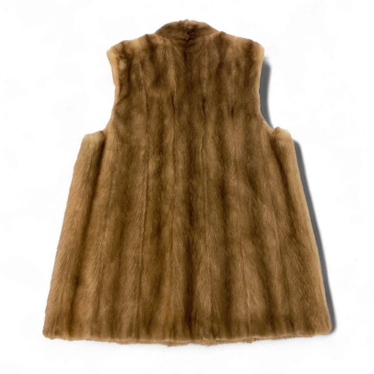 7k14 Taiyo Mink AOYAMA TOKYO タイヨーミンク アオヤマトーキョー 毛皮ベスト ファーベスト ミンクファー ノースリーブジャケット パステルミンク 11サイズ ベージュ レディースu02t