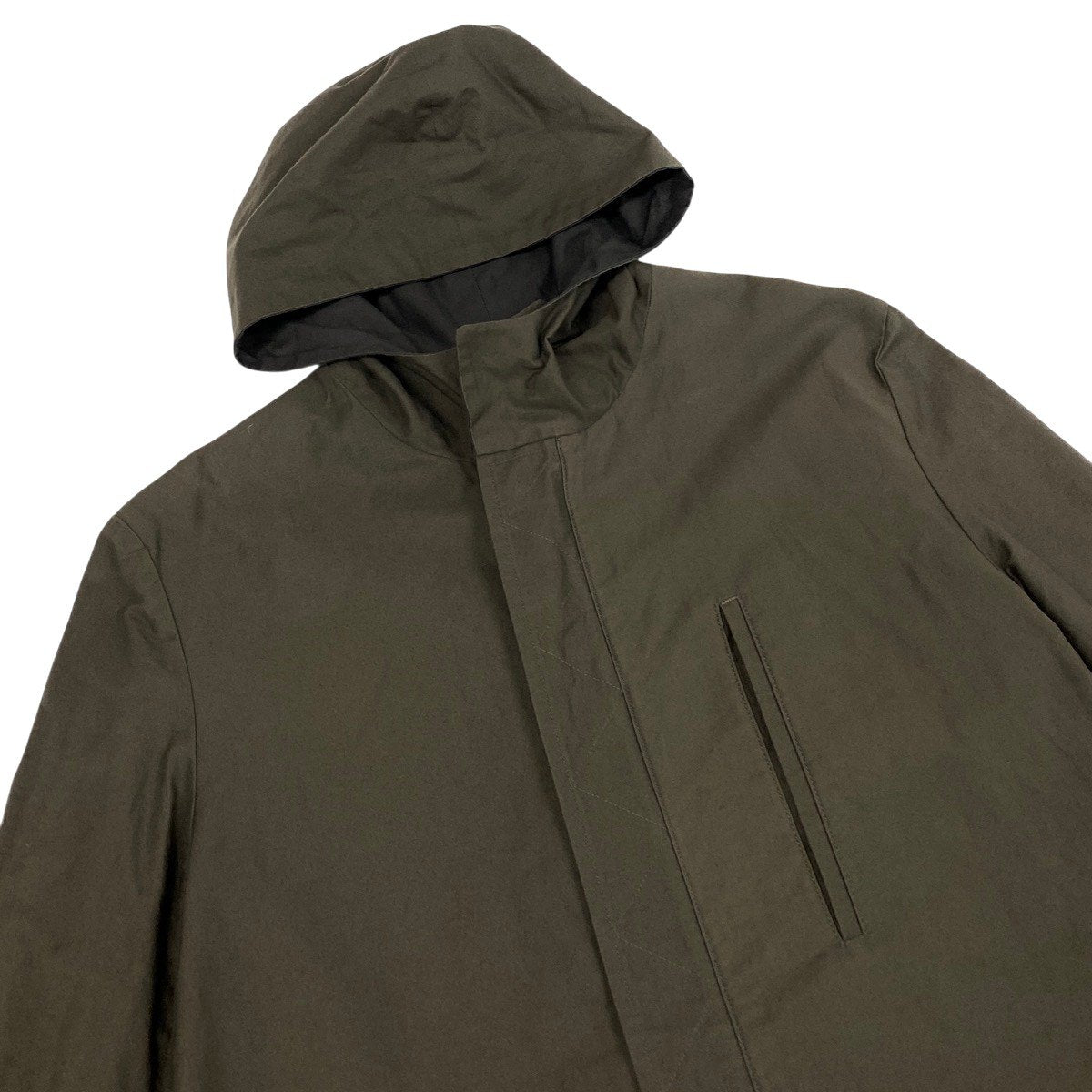 Ah6 Y's BANG ON! ワイズ バングオン YOHJI YAMAMOTO ジップアップコート ロングコート リバーシブルコート フード付き 2way YA-C90-802 2 カーキ 綿100％ メンズ 男性用o07t