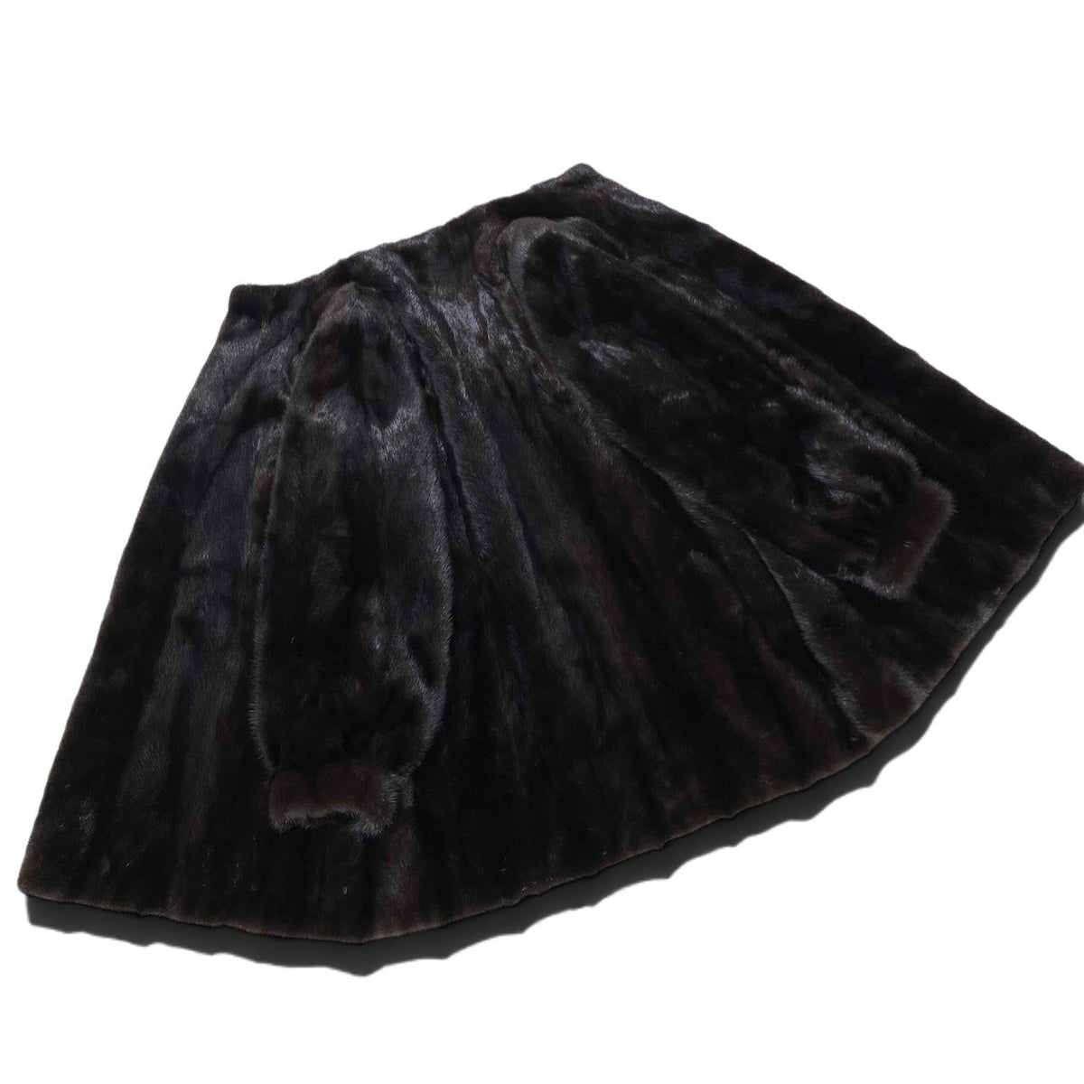 30i21 Etude マホガニーミンク ファーコート サイズ13 ダークブラウン 本毛皮 Mink Fur Coat リアルファー ノーカラーt18r